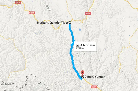 Drive from Mangkang to Deqin