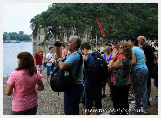A group of foreign tourists
