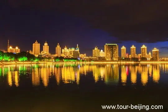 Beihu Park Skyline at Night