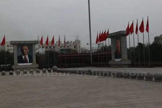 Giant portraits of Mao, Stalin, Lenin, Mar