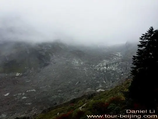 Glacier Vally shrouded in fog and clouds