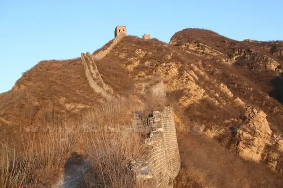 Great Wall coated with golden sunlight