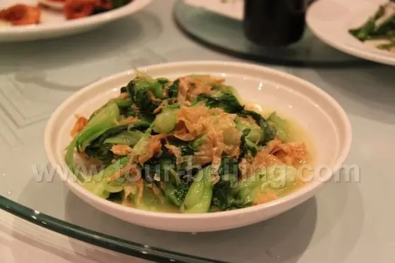 Greens mixed with beancurd skin