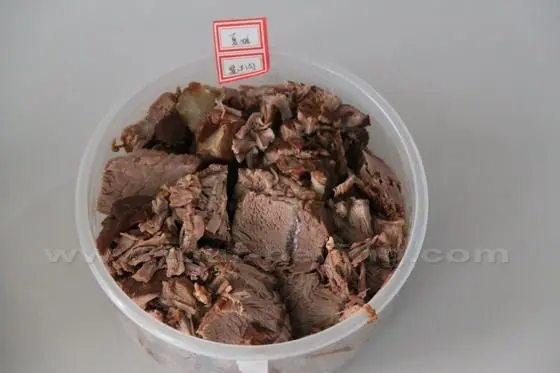 Homemade sliced sauced beef