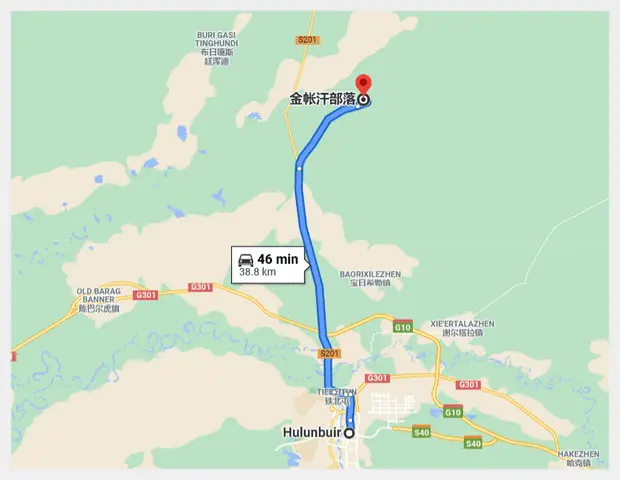 Golden Horde Mongolian Tribe ( 金帐汗蒙古部落 ) about 38km north of Hulunbuir (Hailar) Google