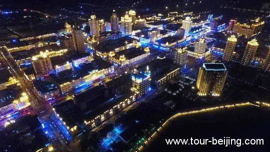 The Chessboard-like Layout of the Illuminated Manzhouli City
