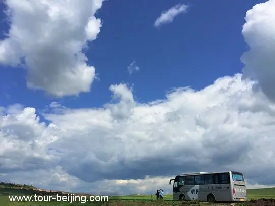 We are hit by cottony clouds.