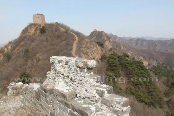 I snap a picture of the great wall ahead of us in the east.