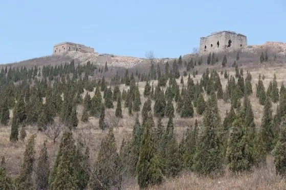 I snap of the two forts on the west section of the Wall