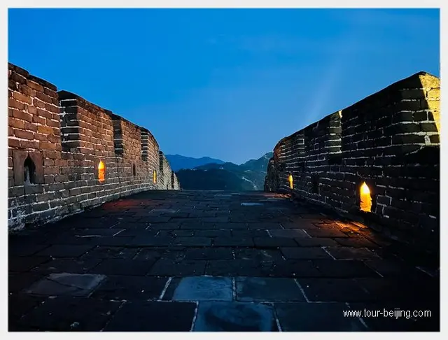 The majestic Mutianyu in its illuminated greatness