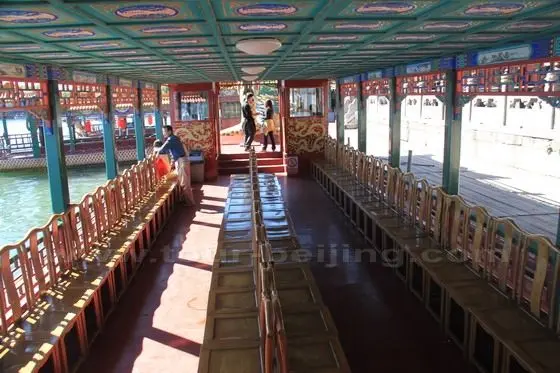 Inside the sightseeing ferry boat
