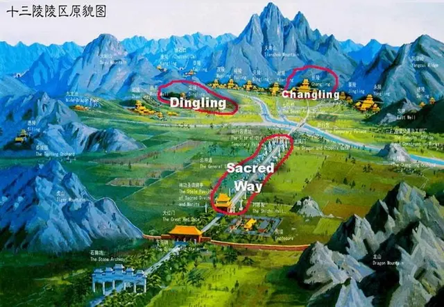 The three dimensional image of Ming Tombs (Picture Credit: mingshisanling.com)