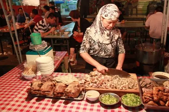Muslim food - sheep's heads, Sheep Belly...