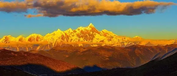 The golden summit of Namcha Barwa Mountain