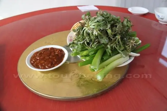 Onions and wild vegetables