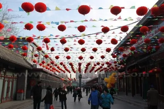 Panjiayuan Market is festively decorated