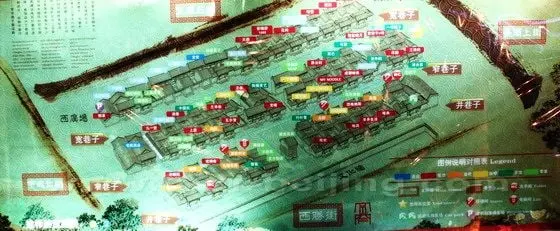 Panorama of three parallel alleys – Kuan Alley, Zhai Alley and Jing Alley