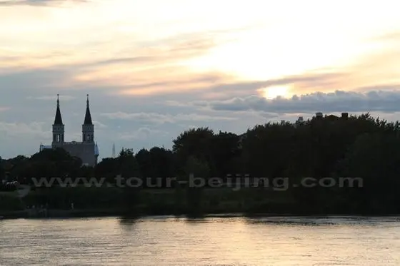 Saint Lawrence River seen from Nun's Island in Montreal