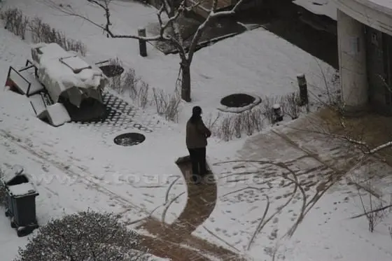 Shoveling the snow