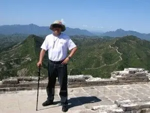Simatai Great Wall hiking under the scorching sun