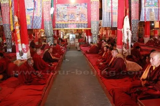 Sitting there and chanting