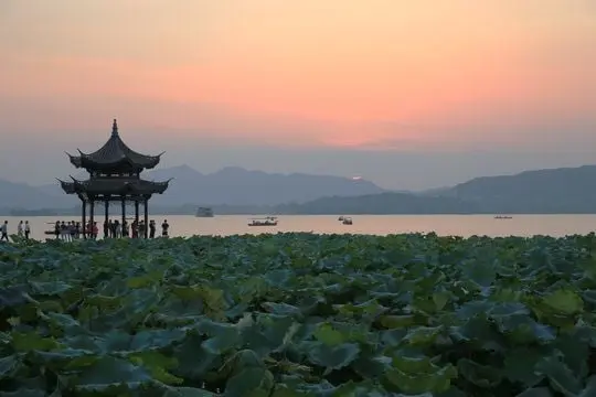 Sunset Glow Over West Lake