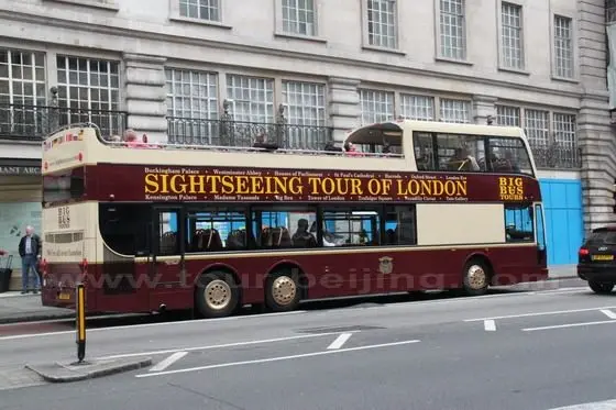 The Bis Bus is on the fanous Regent Street in the central London