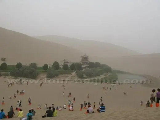 The Crescent Lake in the dust storm