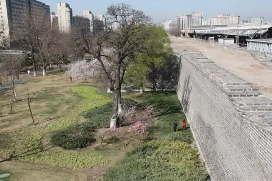 The Wall Relics Park seen from the wall top.