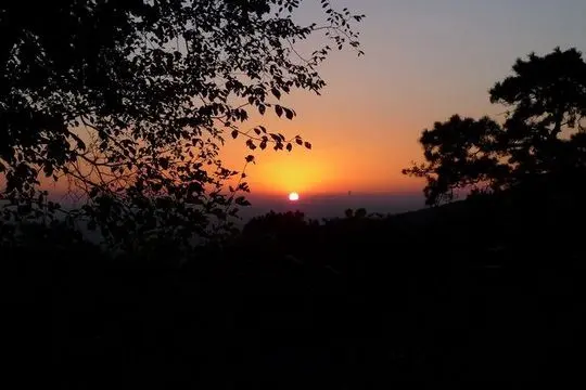 Sunrise Glow over Fragrant Hills Park in Beijing