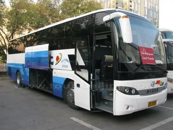 The bus is ready for passengers