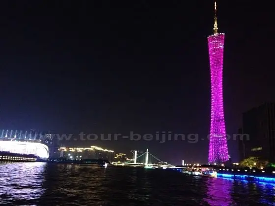 The colored Canton Tower
