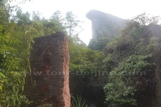 The huge rock road sign reminded us that the famous Eagle' Beak Rock was in sight.