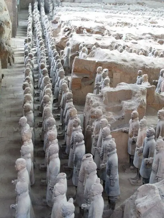 The infantry at the front in three rows