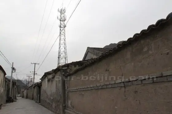 The signal tower reminds you that the village is in the 21th century.