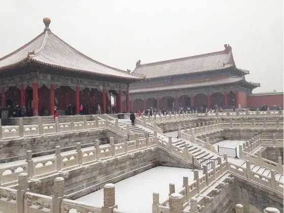 The snow covered Forbidden City