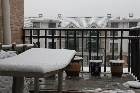 The snow the terrace