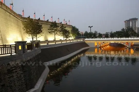 The south city wall and city moat