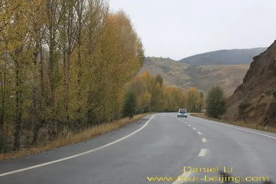 The valley is covered with motley colours