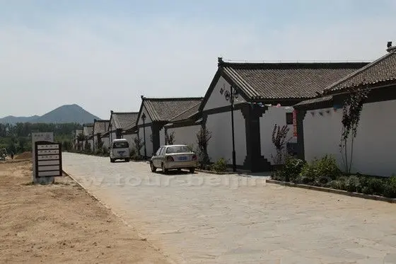 These are several rows of newly built farmhouses,