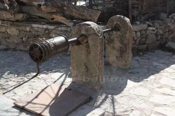 This is an ancient well, 16.67 meters in depth with stone walls.