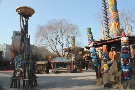 Totem signs for the ancestors of the people in Shangri-la
