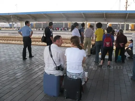 Waiting for the coming train