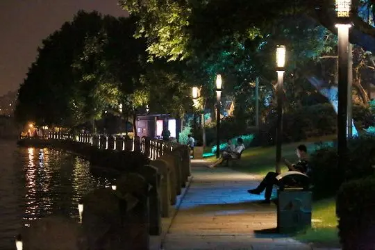 Walkways along the banks