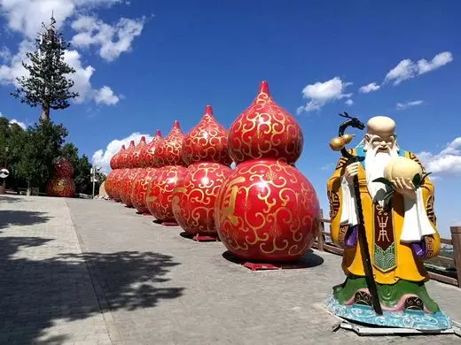 In China, the calabash, or "bottle-gourd" plants are revered as a symbol of longevity and perfect health.