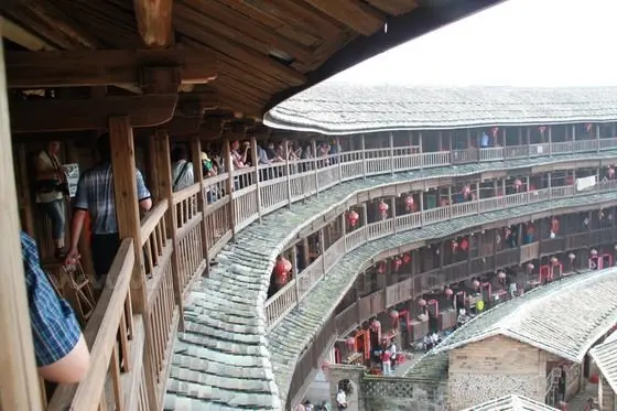 We were on the fourth floor for a panoramic view of the building below.