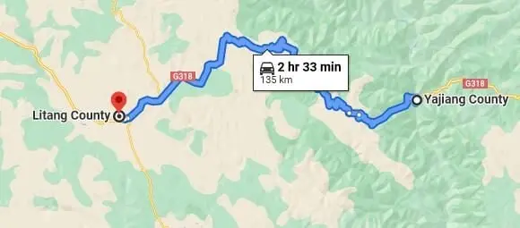 Drive from Yajiang to Litang (Tips, Photos & Map)