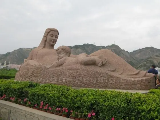 Yellow River Mother Sculpture in the city of Lanzhou