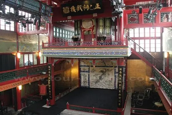 Zhengyi Temple Theatre is the first wooden Beijing opera house in China.