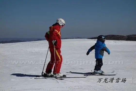 a brave young skier